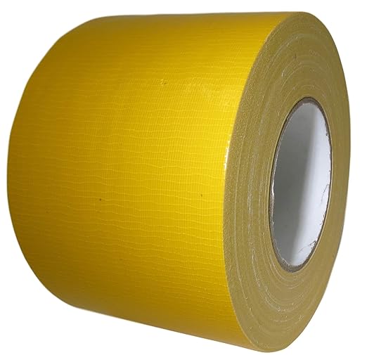 GGR Supplies T.R.U. CDT-36 Industrial Grade Duct Tape. Waterproof and UV Resistant. Multiple Colors Available. 60 Yards. (Schoolbus Yellow (Ochre), 4 in.)