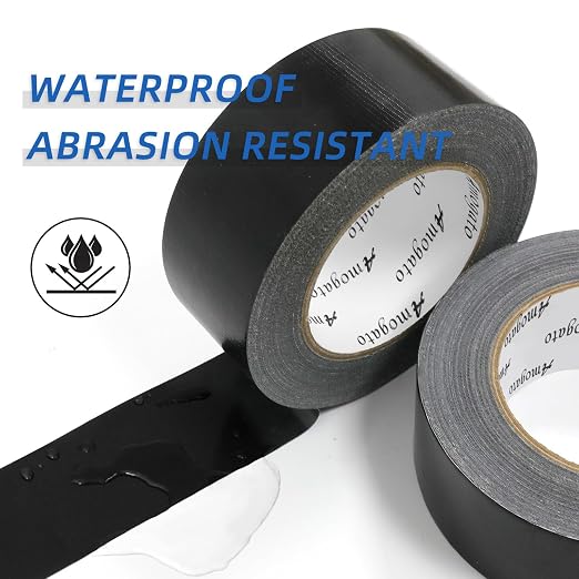 Heavy Duty Waterproof Duct Tape for Industrial & Outdoor Use - 3 Rolls x1.88 x30 Yards, Tear-Resistant, Professional Grade Black Duct Tape