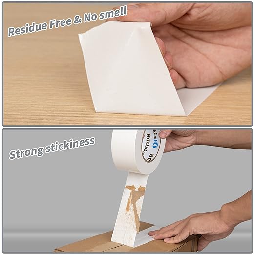 Oleitodh 12 Pack White Duct Tape Heavy Duty,8.3 Mil Thickness,2 Inches x 30 Yards,Strong Industrial Strength,Flexible,No Residue,Waterproof and Tear by Hand,Multi-Use for Indoor & Outdoor Repairs