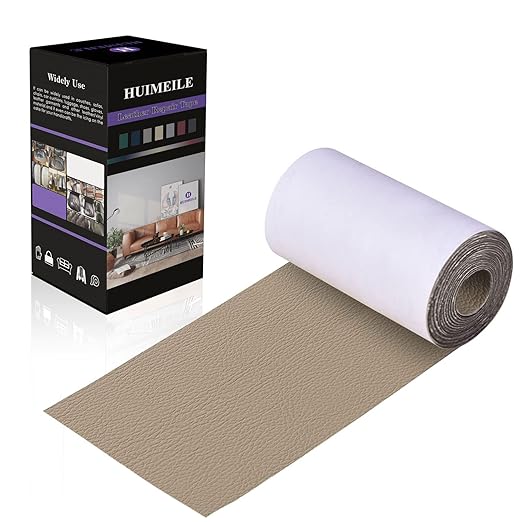 Leather Repair Patch Tape 4×60 inch Furniture Leather Strong Self Adhesive Tape for Sofas Couch Car Seats Cabinets Bags Anti Scratch Patches First Aid Patch Fixing Leather Khaki2.0
