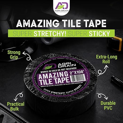 Amazing Tile Tape 2" x 108' Strong Adhesive Waterproof Tape