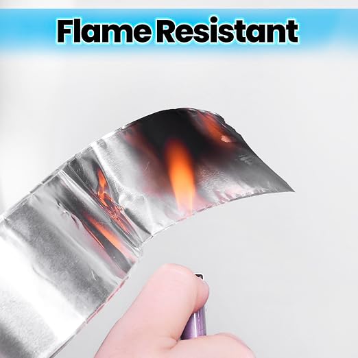 TAPEBEAR Aluminum Foil Tape 12" x 150FT, Heat Reflective Professional Heat Resistant Tape Insulation Heat Shield Silver Metal Tape for Dryer Vent, HVAC, Air Ducts, Metal Repair, AC Vents