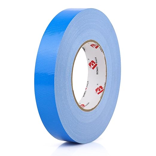 BOMEI PACK Colored Duct Tape,Small Roll,1 inch x 60 Yards,Heavy Duty Waterproof Duct Tape,No Residue,Tear by Hand,9 Mil Industrial Grade StrongTape for Repair,Crafts & Home Improvement (Blue)