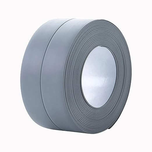 Caulk Tape, 10.5FT Peel and Stick Waterproof Seal Tape - No Tools No Mess Self-Adhesive Waterproof Tape for Toilet Bathtub Sink Tub Kitchen Countertop, Flexible PVC Strip Filler Caulking Tape