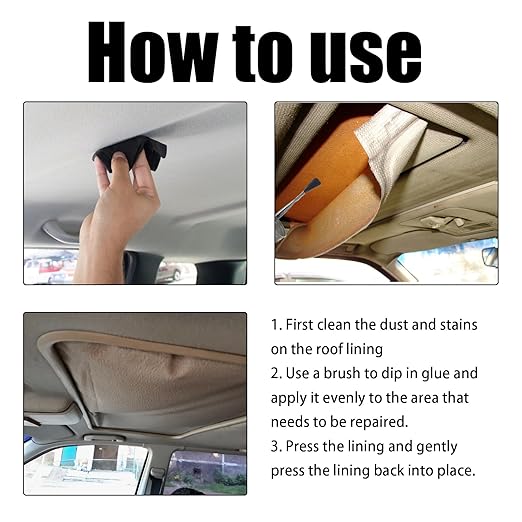 Car Headliner Repair Adhesive - Upholstery & Roof Liner Quick Fix Glue | Strong Bond for Fabric, Leather, | Professional Strength Automotive Interior Adhesive 100ml1pc