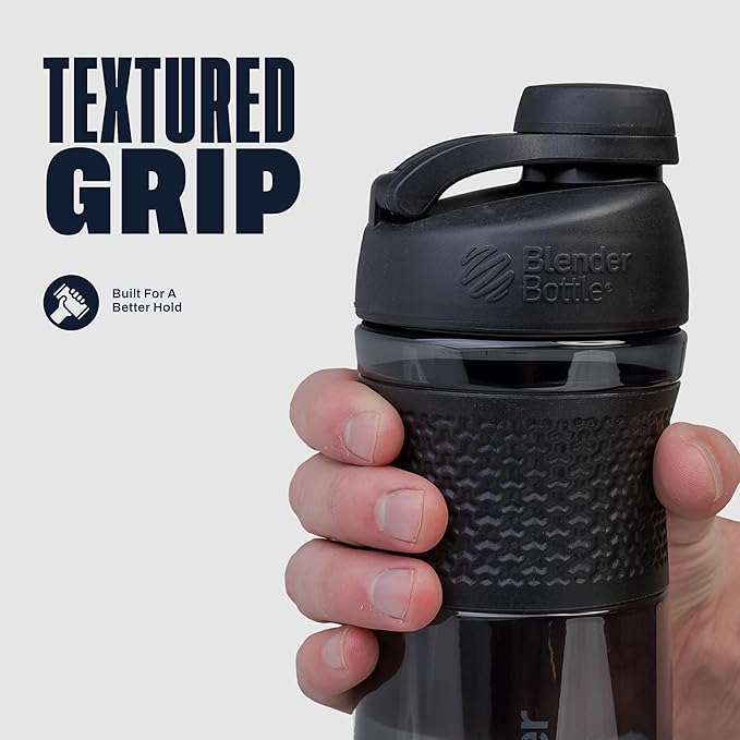 BlenderBottle SportMixer Shaker Bottle Perfect for Protein Shakes and Pre Workout, 20-Ounce, Navy