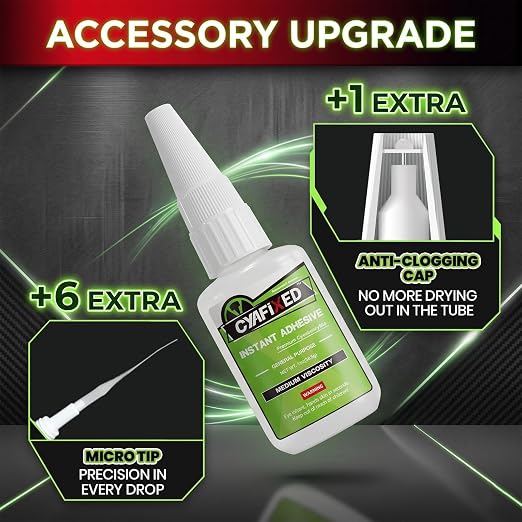 3D Printer Plastic Super Glue Clear 1oz, Medium Superglue Repair 3D Printing Miniature PLA PETG, All Purpose Instant Waterproof Cyanoacrylate Adhesive Bonding for Metal Glass Ceramic Wood Rubber