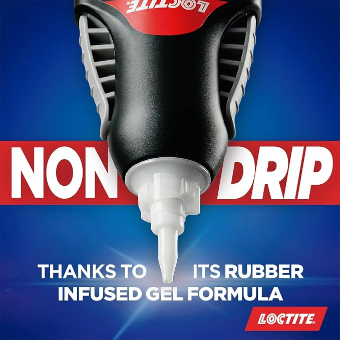 Loctite Super Glue Power Flex Control, Flexible Super Glue Gel, Superglue with Non-Drip Formula for Vertical Applications, Clear Glue with Precise Nozzle, 1x3 g