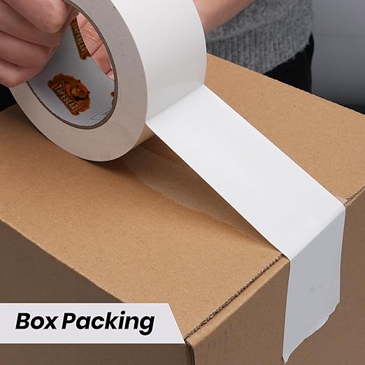 TAPEBEAR White Duct Tape Heavy Duty 1.88" x 90FT, Strong Tough Utility Ducting Tape Waterproof, No Residue, Flexible, Hand Tear Binding Tape Industrial Strength for Bundle, Patch, Protect & Repair
