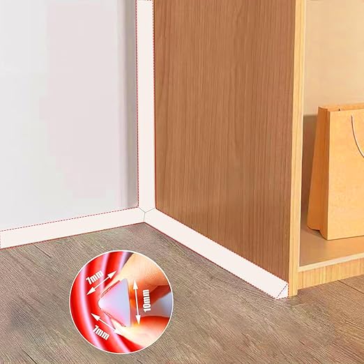 White Caulk Tape Self Adhesive Waterproof, Flexible Caulking Sealant Strip Sealing Tape for Toilet, Sink, Bathtub, Shower, Floor(Small Size, 3 Meters)