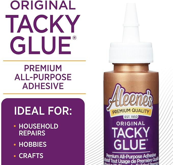 Aleene's Original Tacky Glue, All Purpose Adhesive, Perfect for Crafts and DIY Projects, Dries Fast and Clear, 2 fl oz 6-Pack