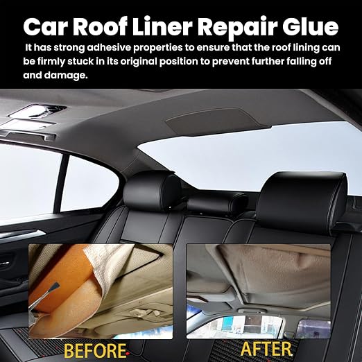 Car Headliner Repair Adhesive - Upholstery & Roof Liner Quick Fix Glue | Strong Bond for Fabric, Leather, | Professional Strength Automotive Interior Adhesive 100ml1pc
