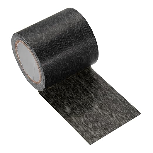 uxcell Wood Grain Repair Tape, 2.2" x 15ft Self Adhesive Wood Grain Colored Duct Tape Waterproof Repair Patch for Furniture Floor Scratch Fix, Baseboards, DIY Decor, Ebony Black