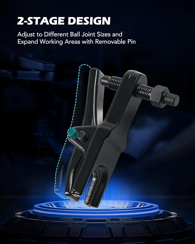 Orion Motor Tech Inner Tie Rod End Tool & Ball Joint Separator Set, 2-in-1 Tie Rod Removal Tool & Ball Joint Spread Tool Set, Ball Joint Removing Tool with 1/2" Drive Socket 3/8" Drive Tie Rod Clamp