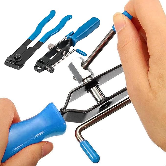 CV Joint Axle Boot Clamp Pliers, Automotive CV Boot Clamps Tool Set, Hose Clamp Pliers and Ear Clamp Pliers for CV Axle Clamp Tool, Suitable for Vehicles ATV UTV boot Clamps (Blue)