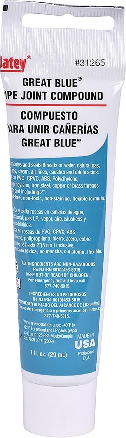 Oatey 31265 Great Blue Pipe Joint Compound, 1 fl.Ounce