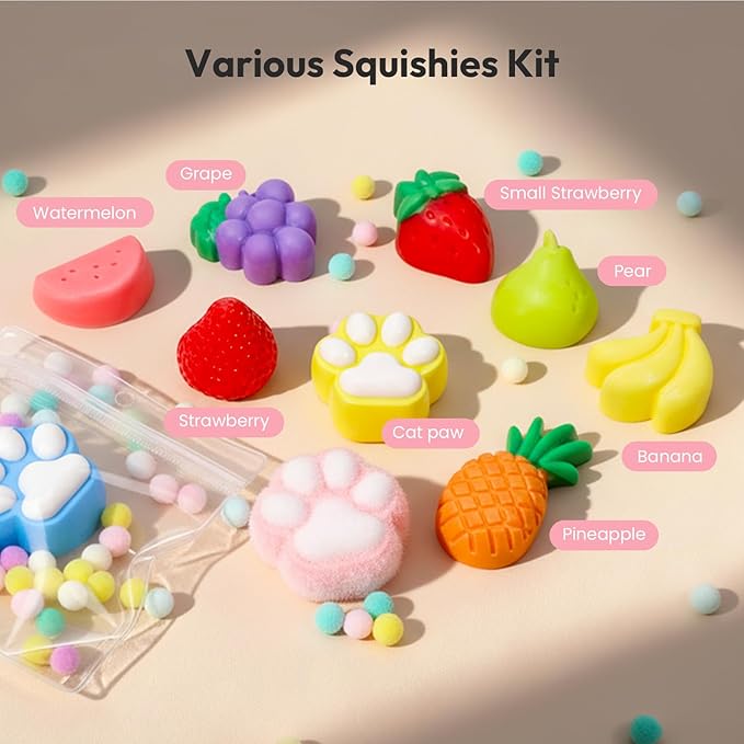Taba Squishy Kit, Resiners Squishy Making Kit for Stress Relief Gift Entertainment - 32oz 1:1 Ab Squishies Gel Set & Molds for Make Your Own Squishies for Beginner & Adults