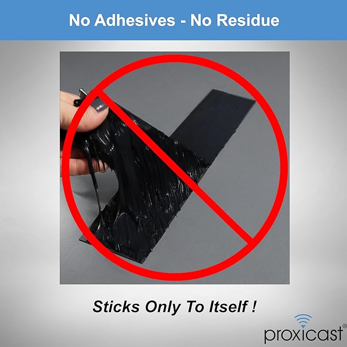 Proxicast Pro-Grade Extra Strong 30mil Weatherproof Self-Fusing Silicone Rubber Sealing Tape For Outdoor Antenna Coax & Electrical Cables, Hose/Pipe Leaks & Emergency Repairs (1.5" x 15' roll) - Black