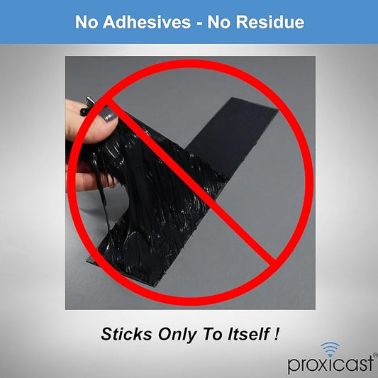 Proxicast Pro-Grade Extra Strong 30mil Weatherproof Self-Fusing Silicone Rubber Sealing Tape for Outdoor Antenna Coax & Electrical Cables, Hose/Pipe Leaks & Emergency Repairs (1.5" x 15' roll) - Grey