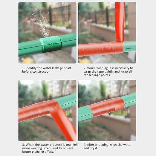 Cabilock 5pcs Waterproof Seal Tape Heavy Duty Repair Tape Duct for Outdoor Use Leak Stop Pipe Repair