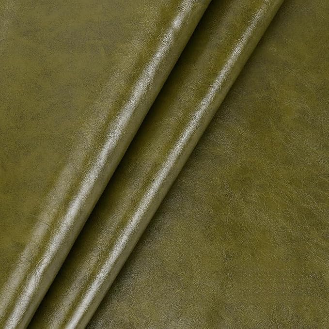 Leather Repair Patch Tape Kit,Self Adhesive Leather Repair Patch,Vinyl Repair Kit for Couches Boat Seats Furniture Cars Sofa Office Chair (Olive Green,19.69"×54.33")