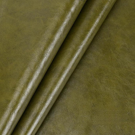 Leather Repair Patch Tape Kit,Self Adhesive Leather Repair Patch,Vinyl Repair Kit for Couches Boat Seats Furniture Cars Sofa Office Chair (Olive Green,19.69"×54.33")