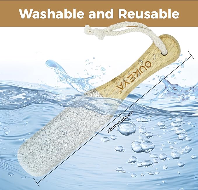 Foot File Scrubber for Dead Skin Remover, Callus Remover for Cracked Heel, Professional Feet Grater Rasp Scraper Corns Callous Removers Tool with Wooden Handle to Hard Skin Corns for Dry & Wet Fee