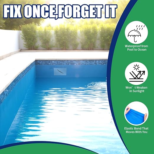 Air Mattress Patch Kit, Heavy Duty Inflatable Patch Repair Kit, Safe, Gentle, and All-in-One Vinyl PVC Glue for Blow Up Bed, Above Pool, Underwater Liners, Bounce House, Hot Tub and More