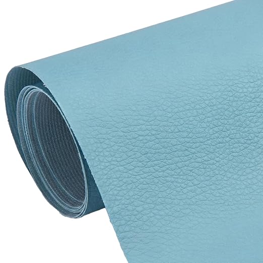 Cremsy Leather Repair Patch Tape, Self-adhesive Leather Repair Patch Kit for Couch Sofa Car Seats, Waterproof Vinyl Repair Patch, Cuttable Furniture Repair Tape for Chair Jacket (15, Sky Blue)