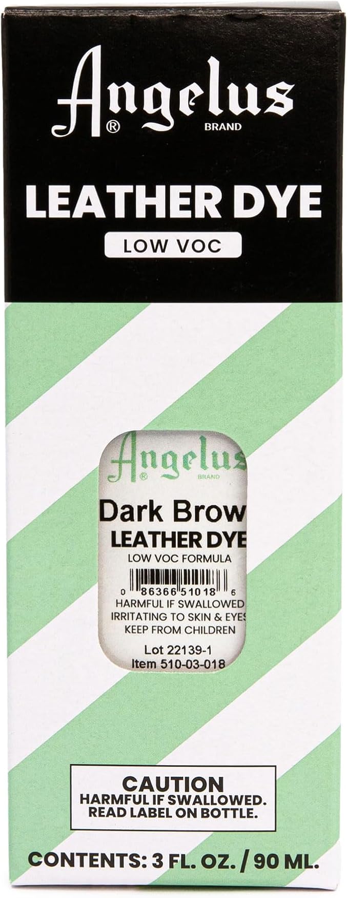 Angelus Leather Dye - Flexible Leather Dye for Shoes, Boots, Bags, Crafts, Furniture, & More 3oz, Dauber Included (Dark Brown)