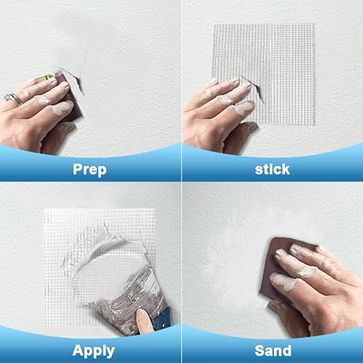 EDSRDRUS Drywall Repair Tape, 4in, Self-Adhesive, 100ft, Fiberglass, for Indoor Wall