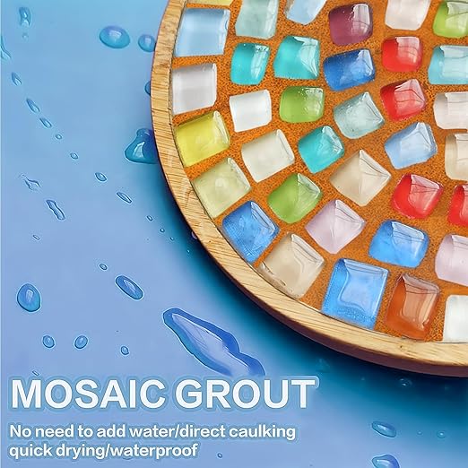 Mosaic Crystal Grout, Mosaics Tile Tools, Mosaic Tile Accessories – Essential for Handmade Grouting and Perfect for DIY Craft Projects (Orange, 8.8oz)