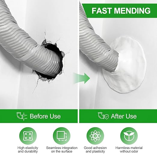 Upgraded Waterproof Sealant Mastic 8-Pack, Fast Drying Moldable Sealing Clay, Quick Repair Putty for Drain Pipe Connection, Wall Holes Gaps & Air Conditioning Hole Sealing