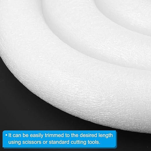 PATIKIL 7/8 Inch x 49.2 Feet Backer Rod for Gaps and Joints, Foam Rope Caulk Crack Joint Filler Roll Seal Weather Strip for Home Construction Car, White