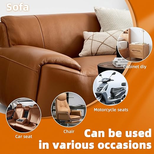 BSZHTECH Leather Repair Tape, Self-Adhesive Leather Repair Patch for Couch Furniture Sofas Car Seats, Advanced PU Vinyl Leather Repair Kit(Dark Kahki, 23.6X79 inch)