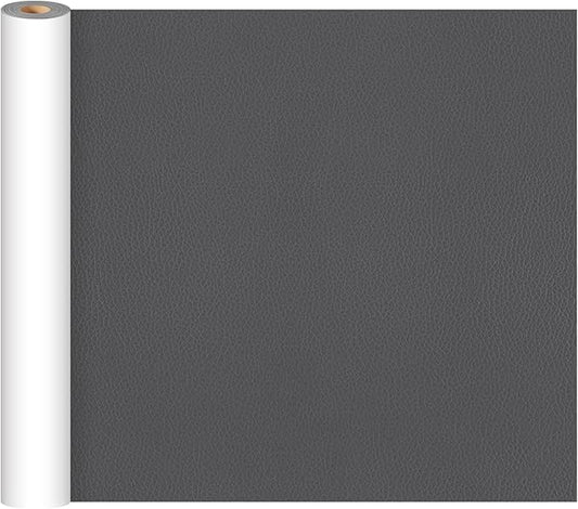 CHEIGHY Leather Repair Kit Self Adhesive Leather Repair Patch for Furniture 15.7X79 inch Vinyl Repair Kit for Couches Car Seats Sofa Office Chair Belt Jackets (Dark Grey)