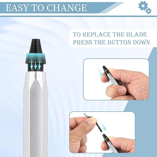 Deburring Tool with 12 HSS Blades, 12 High-Speed Steel Blades for 3D Prints, Metal, PVC & Plastic