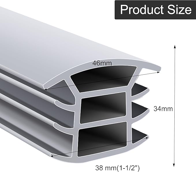 Flexible EPDM Rubber Strip (10 ft Long and 1-1/2 inch Wide, Suitable for 1-1/4“ to 1-1/2”) for Concrete Crack Repair and Replacement - Weather and Aging Resistant Expansion Joint Filler for Driveways