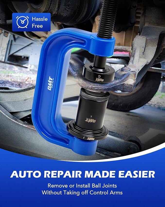 Orion Motor Tech Ball Joint Press Kit, 21pc Master Ball Joint Removal Tool, Upper and Lower Ball Joint Remover with C Frame, Heavy Duty Brake Anchor Pin U Joint Ball Joint Press Tool for 2WD 4WD Cars