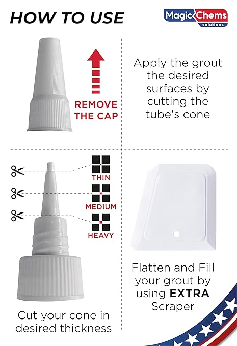 Tile Grout Repair, Beige and Cream 8.8 oz/250gr. Fast Drying Grout Repair Kit, Grout Filler Tube Repair Kit, Tile Grout Paint, Grout Sealer Restore and Renew Bathroom Floor, Tile Gaps, Joints, Lines