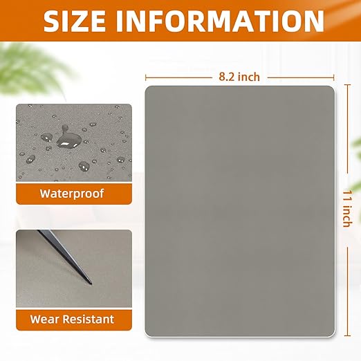BSZHTECH Leather Repair Tape Self-Adhesive Leather Repair Patch for Couch Furniture Sofas Car Seats Advanced PU Vinyl Leather Repair Kit(Grey,2Pcs 8.2X11 inch)