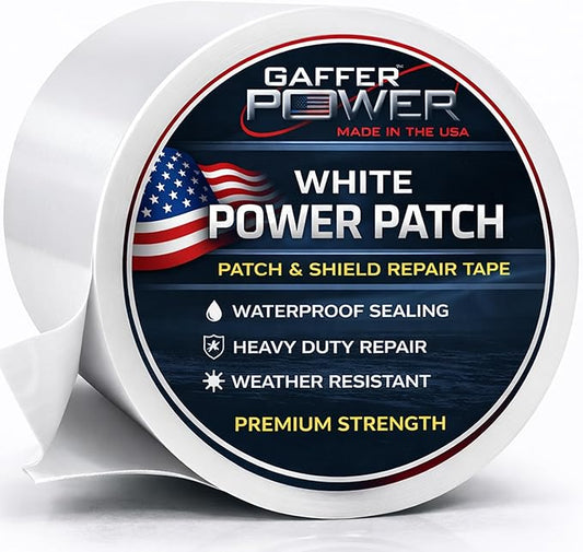 Gaffer Power White Butyl Seal Tape 4” x 5 FT – Waterproof Leak Repair Tape for Roof, Gutters, Pipes & RV – Flexible, Weatherproof, Made in USA
