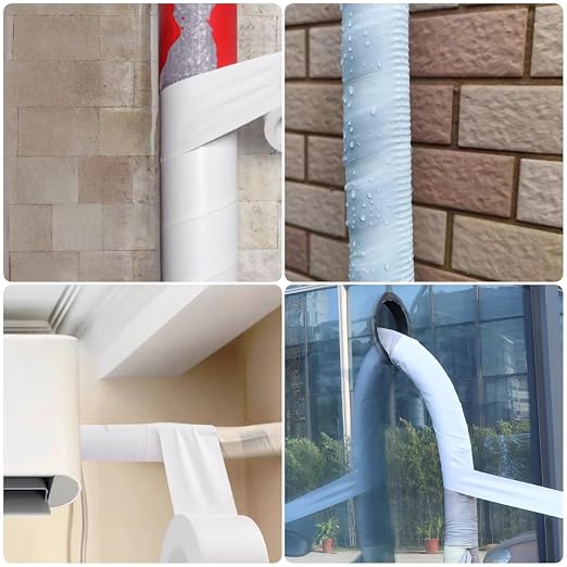 Pipe Wrap Tape,PVC Corrosion Protection,Width White Insulation Tape for Drain Pipe, Metal & Electrical Piping, Underground Pipe ，100' Length x 2" Width -10 Mil Thick