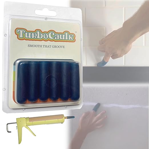 The 2-in-1 Caulking Applicator Tool | Less Finger Fatigue | Smooth Finish | Keeps Caulk Fresh | Reusable