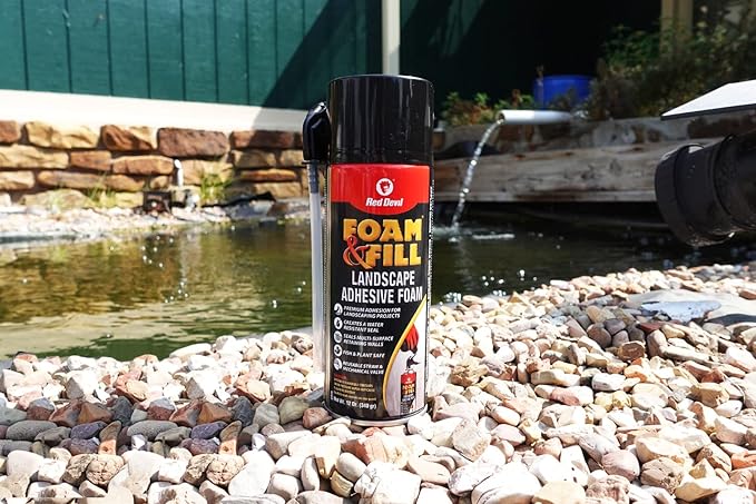 Red Devil 0916 Spray Foam & Fill Landscape Adhesive Foam, Gap Filler, 12 oz, Black, 1 Pack