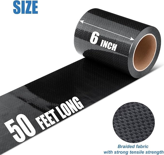Ramkle RV Underbelly Tape, 6" x 50' RV Underbelly Material, Waterproof Tape with Permanent Sealing Adhesive for RV, Camper Travel Trailer, Mobile Home, Tear Repair Patch