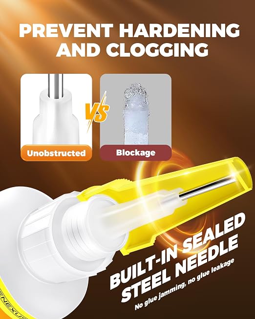 Super Glue for Ceramic – 40ML Liquid CA Adhesive | Heavy Duty Instant Bond, Waterproof Clear Repair with 6 Precision Tips for Porcelain, Pottery, China, Stoneware, Clay & More
