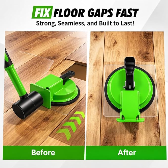 Floor Gap Fixer Tool with Enhanced Suction Cup & Sticky Pads – Easy Laminate, Vinyl & Wood Flooring Gap Repair Tool for Smooth and Textured Floors