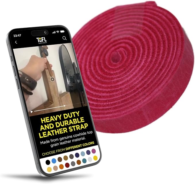 Leather Strap for Crafts & Jewelry | 72 Long × 5/8" Wide × 1/16" Thick (4-5oz) | Genuine Leather Strips for Crafts, Projects or Repairs - Pink | 3-Pack