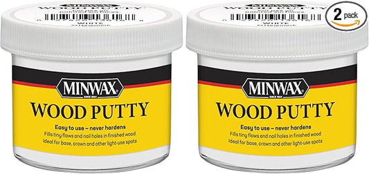 Minwax Wood Putty, White, 3.75 oz. (Pack of 2)